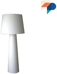 FP-3L-195 - staande vloerlamp met voet en kap geheel uit stof