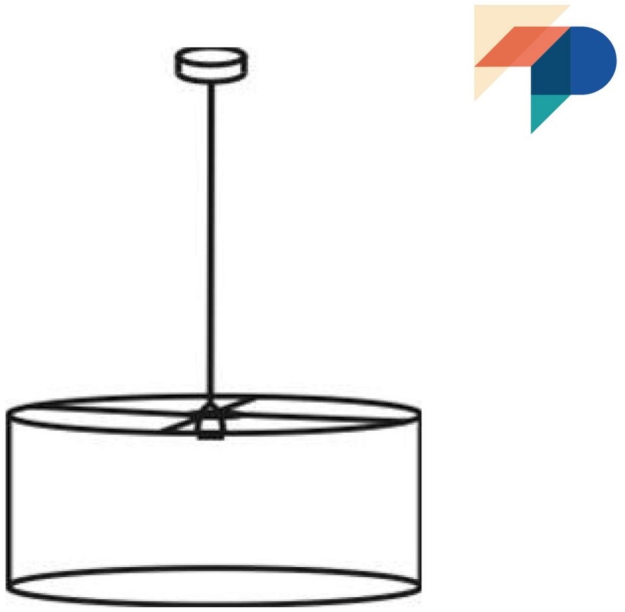 Verbinding ei Cyberruimte FP-HL 70/30 - verlichtingselement met stoffen lampenkap 70 cm doorsnede,  optioneel te voorzien van blender bij FP Collection