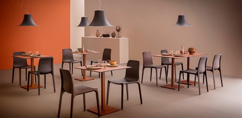 L004S/A soft touch - hanglamp met mat gespoten trompetvormige kap-3