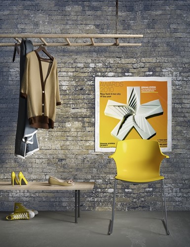 Frill SL - kunststof kantine stoel met slede frame-3