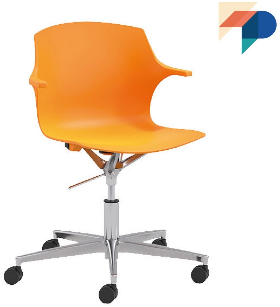 smokkel deed het schors Frill SW - kunststof stoel in hoogte verstelbaar met wielen bij FP Collection smokkel deed het schors Frill SW - kunststof stoel in hoogte verstelbaar met wielen bij FP Collection