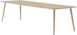 UITVERKOOP - Babila tafel afmeting 240x100cm, poten essen gebleekt (FR), blad volkern Fenix BEIGE (FNP 0719)