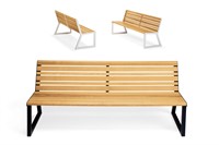 Urbantime.h24 bank met rugleuning metaal 200 cm-3