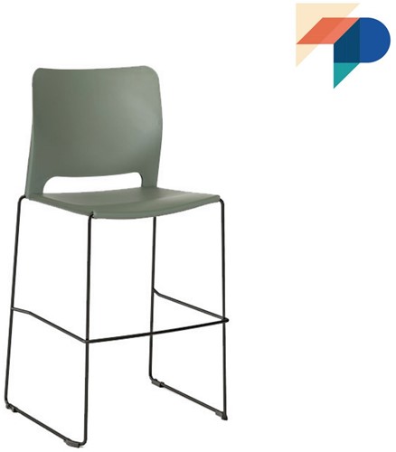 H550 - kunststof kantine kruk, goed stapelbaar