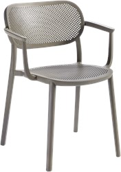 Hailey/Nuta Armstoel - Stapelbare kunststof terrasstoel met armleggers