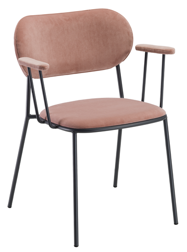 Hailey/Nuta full armstoel - Gestoffeerde stoel met vierpoot frame en armleggers