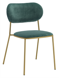 Hailey/Nuta full - Stapelbare, gestoffeerde stoel met vierpoot frame