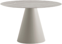 Ikon 73 - kunststof kegelvormige tafel met een rond of vierkant volkern blad