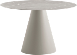 Ikon 73 - kunststof kegelvormige tafel met een rond of vierkant volkern blad