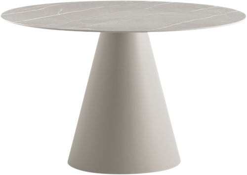 Ikon 73 - kunststof kegelvormige tafel met een rond of vierkant volkern blad