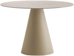 Ikon 52 - kunststof kegelvormige bijzettafel met rond blad