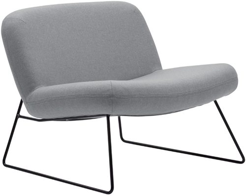 Java - Lounge fauteuil met sledeframe - ZWART (NE) - Steelcut Trio - 966