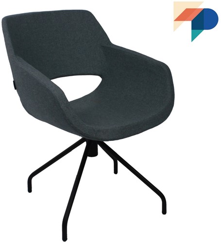 Jolie 4506/2 - Vergaderstoel op zwart spiderframe