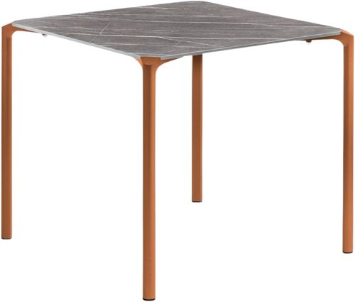 Jump TJ4 - stapelbare 4-poots (outdoor) kantine tafel met een vierkant volkern blad
