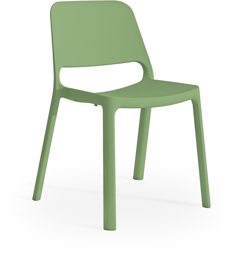 Kasper - kunststof school- / kantine stoel - Groen (VE bij FP Collection