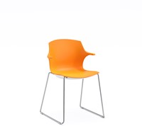 Frill SL - kunststof kantine stoel met slede frame-2