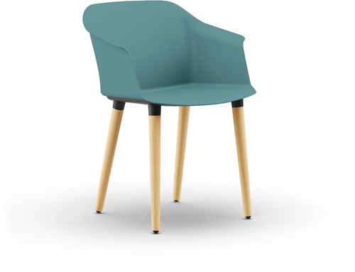 Geo Wood - Kuipstoel met houten vierpootframe-2