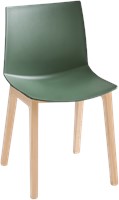 Point/Kanvas Wood - kunststof stoel met houten poten