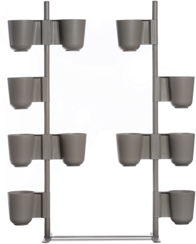 Gufo planters - modulaire plantenbak met verstelbare bakken - Kit 2 - 145cm - Grijs 55 (GR)