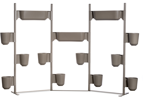Gufo planters - modulaire plantenbak met verstelbare bakken - Kit 4 - 312cm - Grijs 55 (GR)