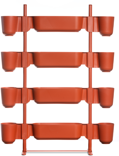 Gufo planters - modulaire plantenbak met verstelbare bakken - Kit 6 - 145cm - Grijs 55 (GR)