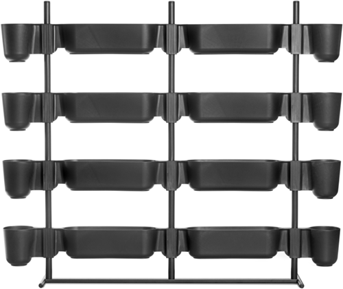 Gufo planters - modulaire plantenbak met verstelbare bakken - Kit 8 - 234cm - Oranje 12 (AR)