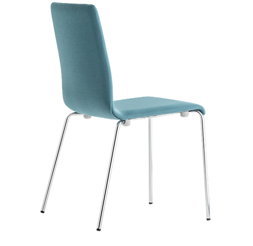 Kuadra 1051 - Stoel met gestoffeerde zitschaal en rond 4-poot frame