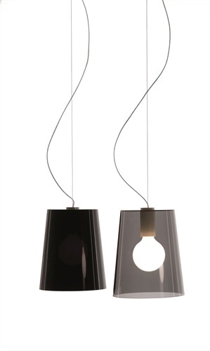 L001S/A - hanglamp met smalle kunststof kap
