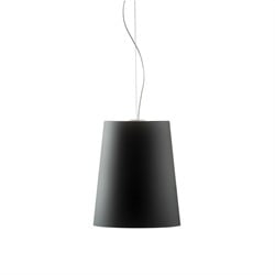 L001S/A soft touch - hanglamp met smalle mat afgewerkte kunststof kap