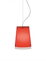 L001S/AA - hanglamp met 2 smalle kunststof kappen over elkaar