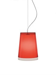 L001S/AA - hanglamp met 2 smalle kunststof kappen over elkaar