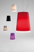 L001S/AA - hanglamp met 2 smalle kunststof kappen over elkaar-2