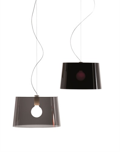 L001S/B - hanglamp met brede kunststof kap