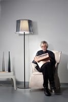 L001ST/BA - Staande lamp met een smalle en brede kunststof kap-3