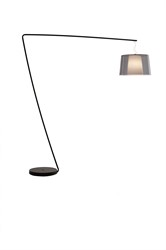 L001T/BA - staande Z-lamp met een smalle en brede kunststof kap