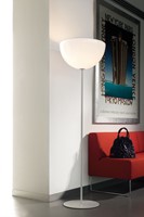 L002ST/BA - staande lamp met half ronde kunststof kap-2