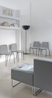 L002ST/BA - staande lamp met half ronde kunststof kap-3