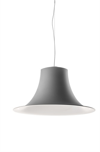 L004S/A soft touch - hanglamp met mat gespoten trompetvormige kap