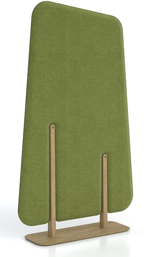Leaf - modulair akoestisch paneel met eikenhouten voet - Hoog - 155cm - Mini - 7522 groen