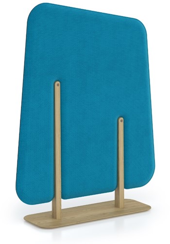 Leaf - modulair akoestisch paneel met eikenhouten voet - Laag - 115cm - Sequal - 6075 blauw