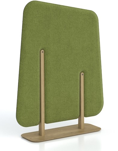 Leaf - modulair akoestisch paneel met eikenhouten voet - Laag - 115cm - Mini - 7522 groen