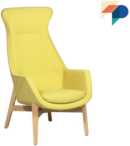 Loïs 3803/2 - gestoffeerde ontvangst / lounge fauteuil met houten frame