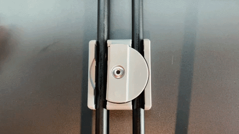 AC631 - Koppeling voor 11 mm draadframe,  kunststof lichtgrijs, kort-2