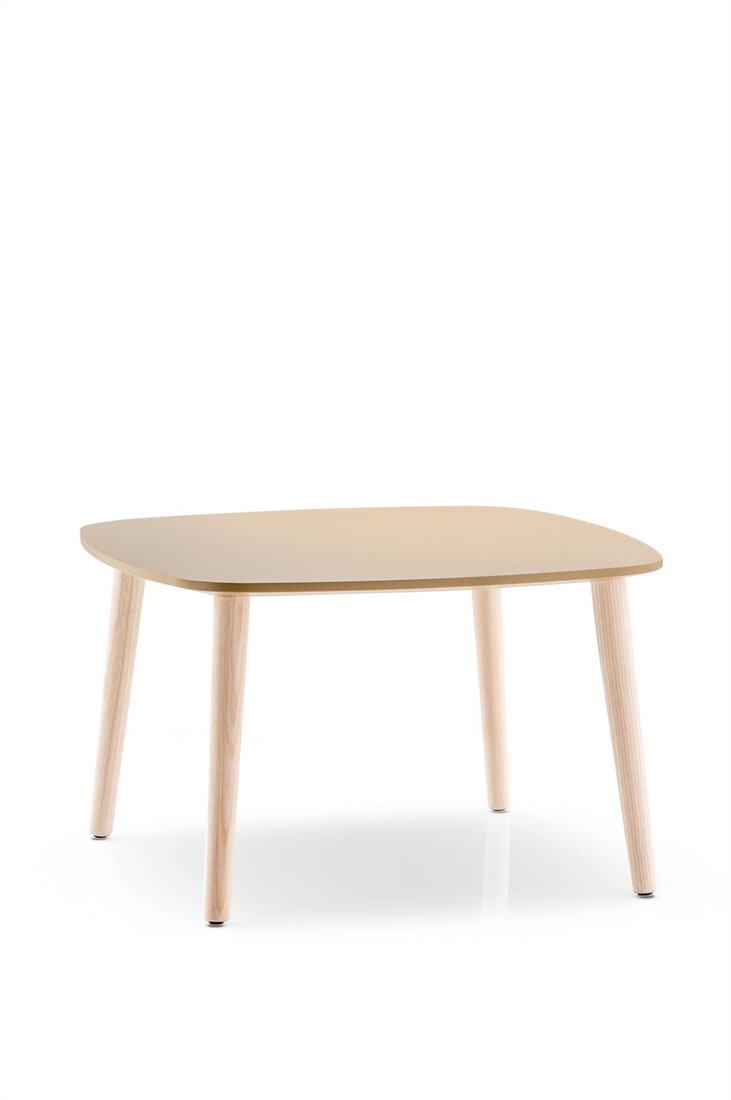 Vertrouwen uitsterven zanger Malmö MLT - scandinavische style bijzettafel met 4 essen houten poten en  diverse kwaliteiten vierkante bladen bij FP Collection