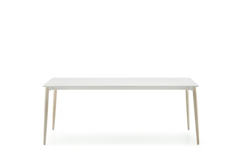 Malmö TMLF - scandinavische style tafel met essen houten poten en volkern  blad