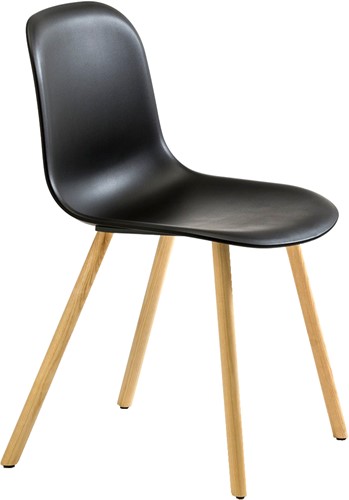 Mani 4WL 963 - vriendelijk vormgegeven kunststof stoel met houten poten