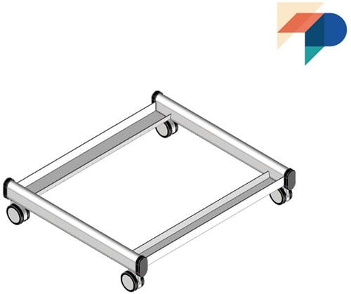 Moon trolley - stapeltrolley voor 4 poot frame kleur zwart (NE)