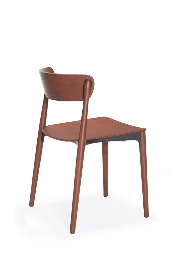 Echter biologie Verzorger Nemea 2820 - houten school/ kantine stoel in scandinavische stijl. 100%  Gecertificeerd hout bij FP Collection