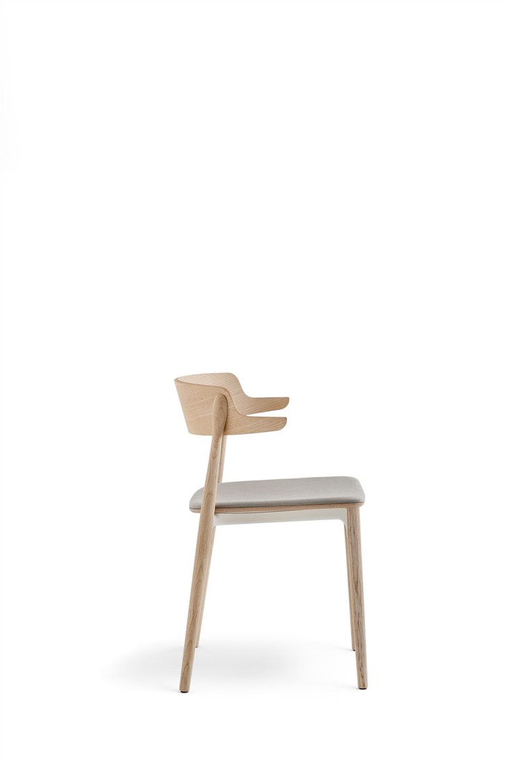 Specificiteit Kwestie Oraal Nemea 2826 - houten school/ kantine stoel met armleggers en gestoffeerde  zitting, scandinavische stijl - ZWART GEBEITST (AN) - Flusko - Extrema -  H26 100% Gecertificeerd hout bij FP Collection
