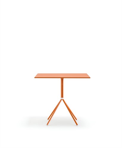 Nolita tafel 5454 - vierpoot tafel voor binnen en buiten gebruik, blad vierkant 70 x 70  wit